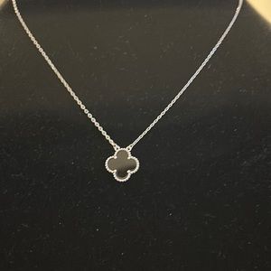 Silver and black onyx